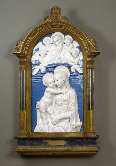Madonna and Child with God the Father and Cherubim, 1480-90 by Andrea Della Robbia